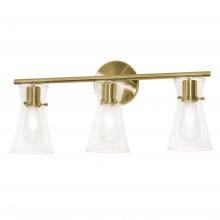  AMDV2210MBSB - AMANDA VANITY MEDIUM BASE; SATIN BRASS; CLEAR