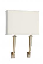  SHS121814LAJUDACLN - Sheridan LED Sconce - Champagne Finish - White Linen Shade