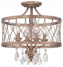  4403-581 - 4 LIGHT MINI CHANDELIER (CONVERTIBLE TO SEMI FLUSH)