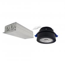  NMW-427B - 4" M-Wave Can-less Adjustable LED Downlight, 2700K, Black finish