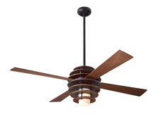  SLA-MG-52-BK-LED-002 - Stella Fan; Mahogany/Dark Bronze Finish; 52" Black Blades; 17W LED; Fan Speed and Light Control