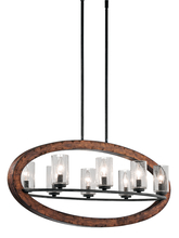  43191AUB - Linear Chandelier 8Lt