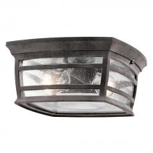  49277WZC - Wiscombe Park™ 2 Light Flush Mount Weathered Zinc