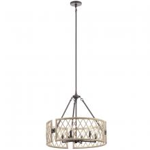  52077WWW - Oana™ 6 Light Chandelier White Washed Wood