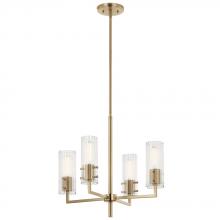  52678CPZ - Velestino 20.5" 4-Light Chandelier in Champagne Bronze