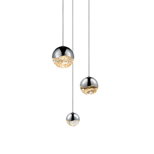  2914.01-AST - 3-Light Round Assorted LED Pendant