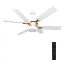  DC526C-L12-W1-1G - Jaxx 52'' Ceiling Fan with Remote, Light Kit Included