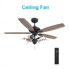  VC525D-L51-BG-1 - Huntley 52-inch Ceiling Fan with Remote, Light Kit Included