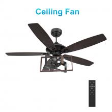  VC525D1-L61-BG-1 - Karson 52-inch Ceiling Fan with Remote, Light Kit Included