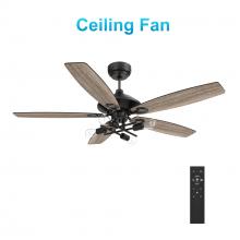  VC525D1-L72-BG-1 - Karson 52-inch Ceiling Fan with Remote, Light Kit Included