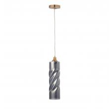  P-G1240011A1 - CARRO HOME Gemini Cylinder Ombre Glass Pendant Light – Smoke Gray