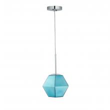  P-G2619011A4 - CARRO HOME Pegasus Jewel Tone Glass Pendant Light – Blue Sapphire