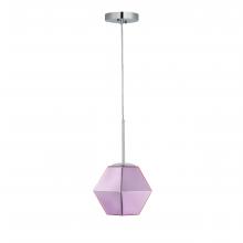  P-G2619011A5 - CARRO HOME Pegasus Jewel Tone Glass Pendant Light – Pink Tourmaline