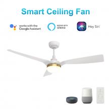  VS523P2-L22-W1-1 - Spezia 52-inch Indoor/Damp Rated Outdoor Smart Ceiling Fan, Dimmable LED Light Kit & Remote Control,