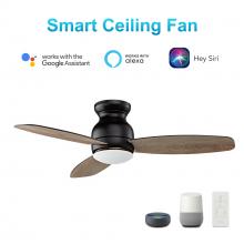  VS443Q-L12-BG-1 - Trento 44-inch Smart Ceiling Fan with Remote, Light Kit Included, Works with Google Assistant, Amazo