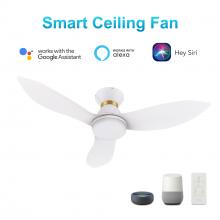  VS453V-L12-W1-1-FMA - Ryatt 45'' Smart Ceiling Fan with Remote, Light Kit Included?Works with Google Assistant and