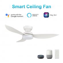  VS453V1-L12-W1-1-FM - Upton 45'' Smart Ceiling Fan with Remote, Light Kit Included?Works with Google Assistant and