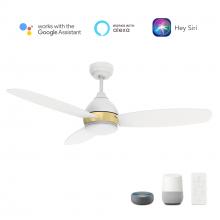  VS483Q6-L12-W1-1A - Hobart 48'' Smart Ceiling Fan with Remote, Light Kit Included?Works with Google Assistant an