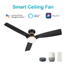  VS523P1-L22-B2-1-FM - Spezia 52-inch Indoor/Damp Rated Outdoor Smart Ceiling Fan, Dimmable LED Light Kit & Remote Control,