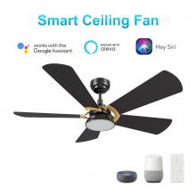  VS525B6-L12-B2-1G - Savili 52'' Smart Ceiling Fan with Remote, Light Kit Included?Works with Google Assistant an