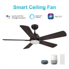  VS525E3-L12-BG-1 - Olinda 52'' Smart Ceiling Fan with Remote, Light Kit Included?Works with Google Assistant an