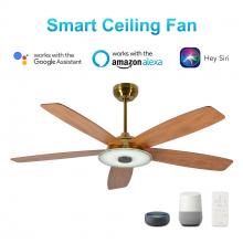  VS525H-L13-G3-1 - Journey 52-inch Indoor/Outdoor Smart Ceiling Fan, Dimmable LED Light Kit & Remote Control, Works wit