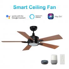  VS565E-L12-B3-1 - Appleton 56-inch Smart Ceiling Fan with Remote, Light Kit Included, Works with Google Assistant, Ama