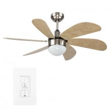  WGS-386E-L11-SE-1 - Minimus 38-inch Indoor Smart Ceiling Fan with Light Kit & Wall Control, Works with Al