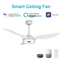  VS523F-L12-W1-1 - Fletcher 52-inch Indoor/Outdoor Smart Ceiling Fan, Dimmable LED Light Kit & Remote Control, Works wi