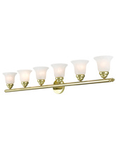  1066-02 - 6 Light Polished Brass Bath Light