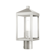  20590-91 - 1 Lt Brushed Nickel Outdoor Post Top Lantern