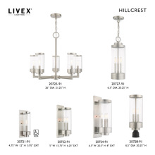  20727-91 - 3 Lt Brushed Nickel Outdoor Pendant Lantern