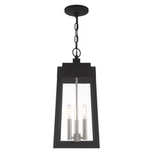  20857-04 - 3 Lt Black Outdoor Pendant Lantern