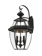  2351-04 - 3 Light Black Outdoor Wall Lantern