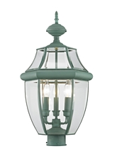  2354-06 - 3 Light Verdigris Outdoor Post Lantern