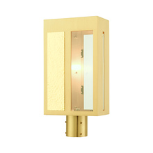  27416-12 - 1 Lt Satin Brass  Outdoor Post Top Lantern