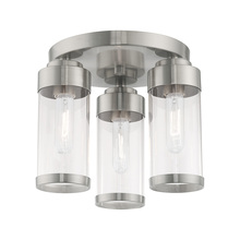  40474-91 - 3 Lt Brushed Nickel Ceiling Mount