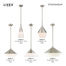  40689-91 - 1 Lt Brushed Nickel Pendant