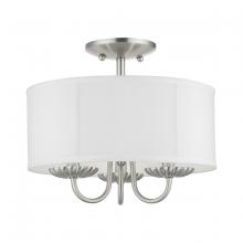  42987-91 - 3 Light Brushed Nickel Semi-Flush Mount