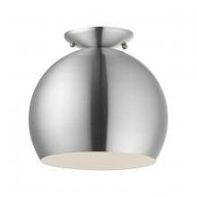  43390-66 - 1 Light Brushed Aluminum Semi-Flush Mount