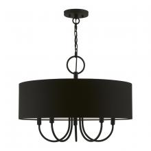  43445-04 - 5 Light Black Pendant Chandelier