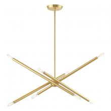  46778-12 - 8 Lt Satin Brass Linear Chandelier