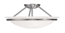  4824-91 - 3 Light Brushed Nickel Ceiling Mount