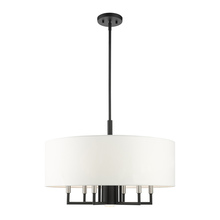  49376-04 - 7 Lt Black Pendant Chandelier