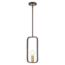  49741-07 - 1 Lt Bronze with Antique Brass Accents Pendant