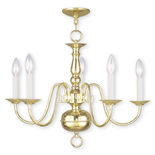  5005-02 - 5 Light Polished Brass Chandelier