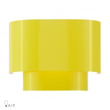  50299-82 - 1 Light Shiny Yellow ADA Sconce with Shiny Yellow Metal Shade with Shiny White Inside