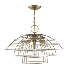  50948-01 - 4 Lt Antique Brass Chandelier