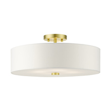  51055-12 - 4 Lt Satin Brass Semi Flush