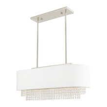  51124-91 - 3 Lt Brushed Nickel Linear Chandelier